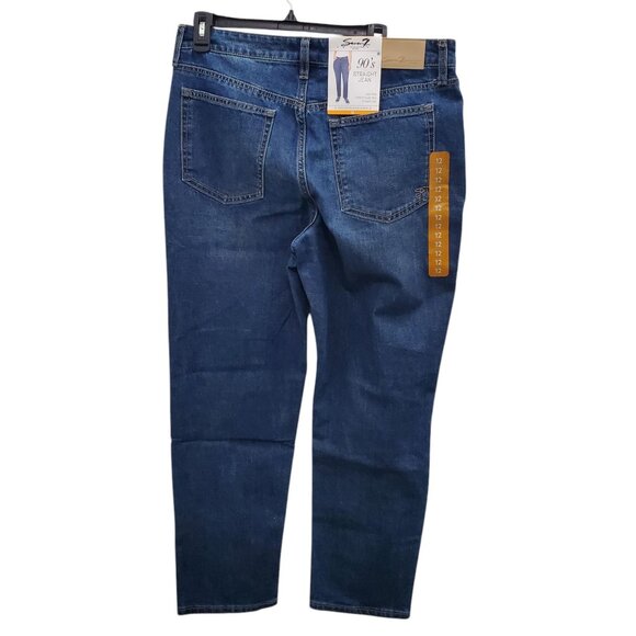 Seven7 90's Straight Jean Women's Dark Wash High Rise Relaxed Denim‎ NWT Size 12 - Picture 7 of 8